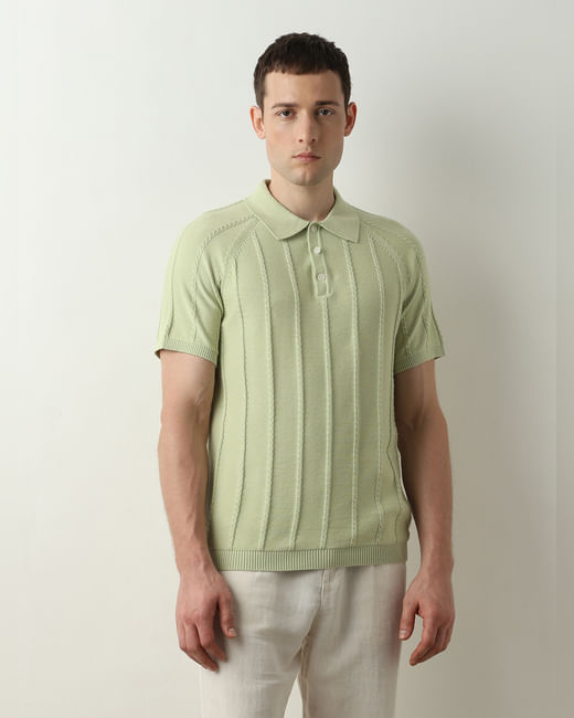 Green Organic Cotton Polo T-shirt