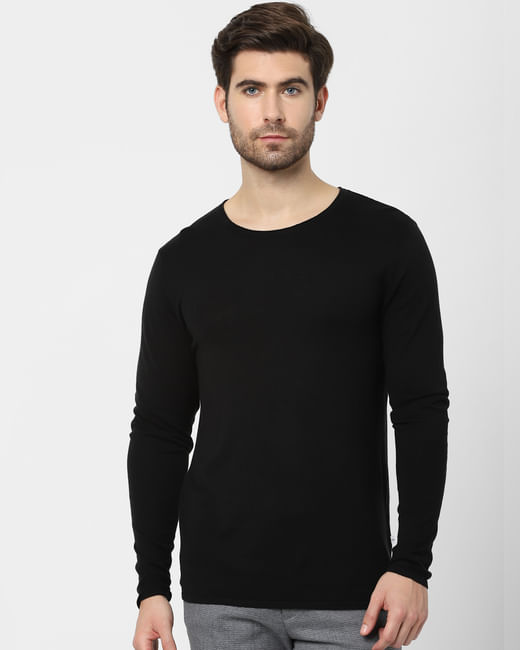 Black Organic Cotton Pullover 