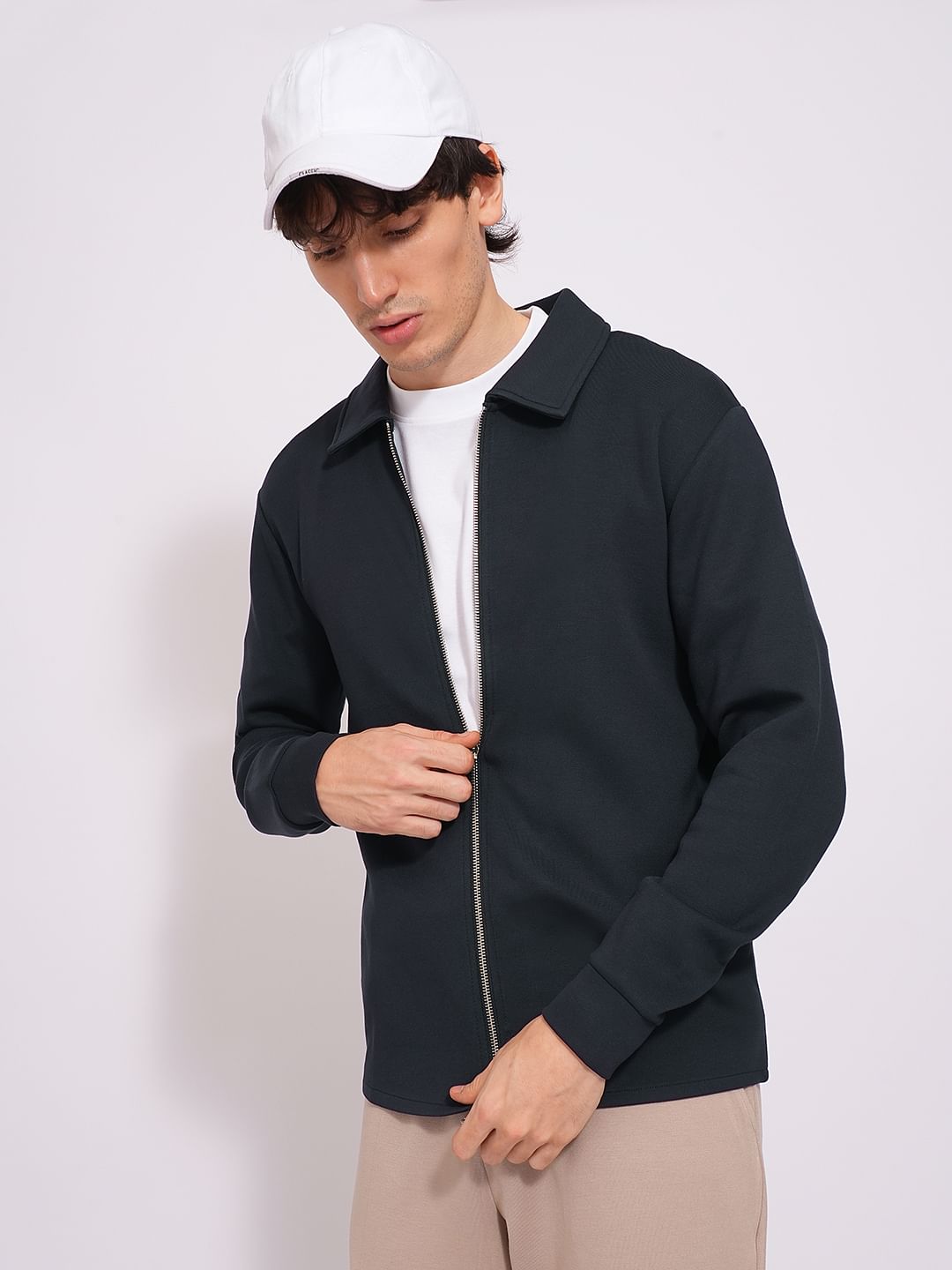 Buy Blue Two Way Zip Cardigan Online at SELECTED Homme. 124949301