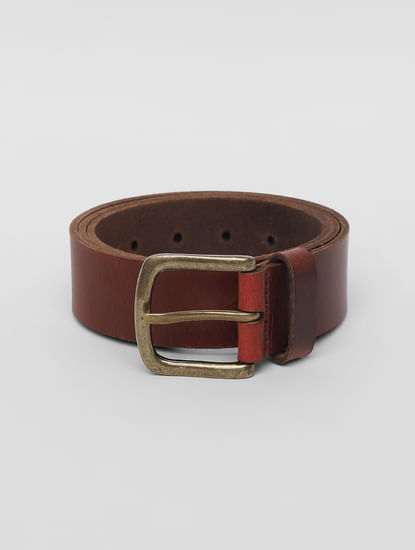 Rust Brown Leather Belt