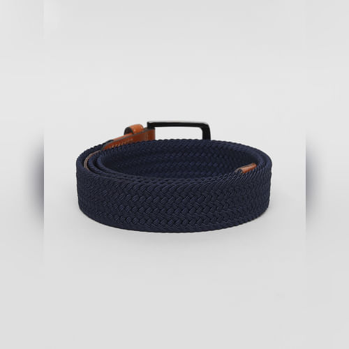 Navy Blue Webbing Detail Belt