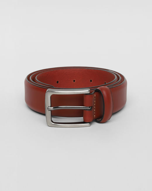 Brown Leather Formal Belt