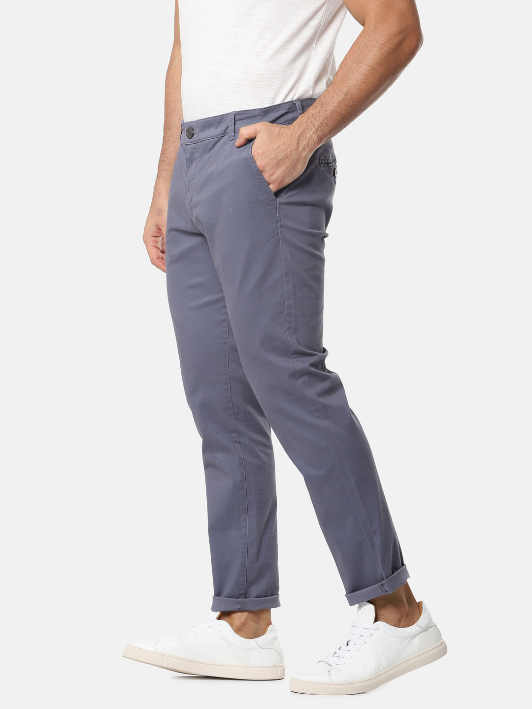 Marco 1400 men's chinos - Blue - Buy online at NN.07®