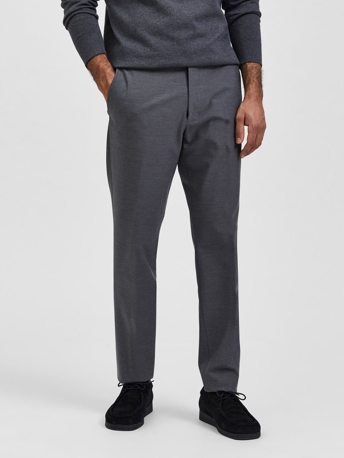 Buy online Grey Cotton Flat Front Casual Trousers from Bottom Wear for Men  by Rodamo for ₹1329 at 35% off | 2024 Limeroad.com