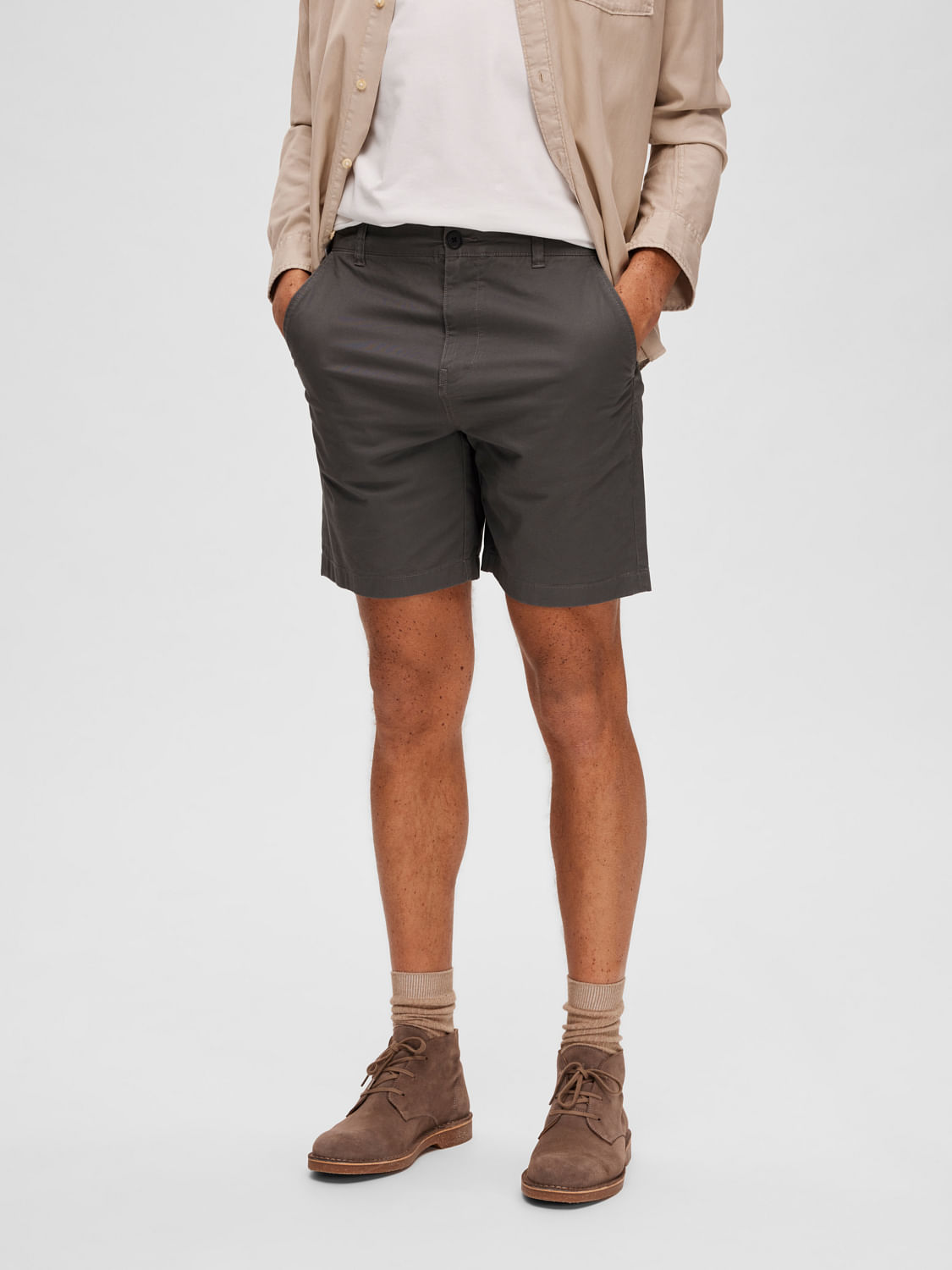 Mens checked cheap chino shorts