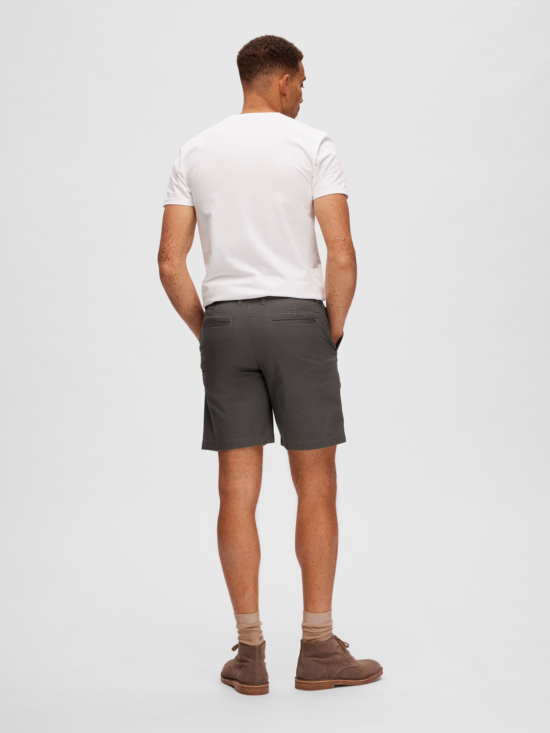 Dark grey chino on sale shorts