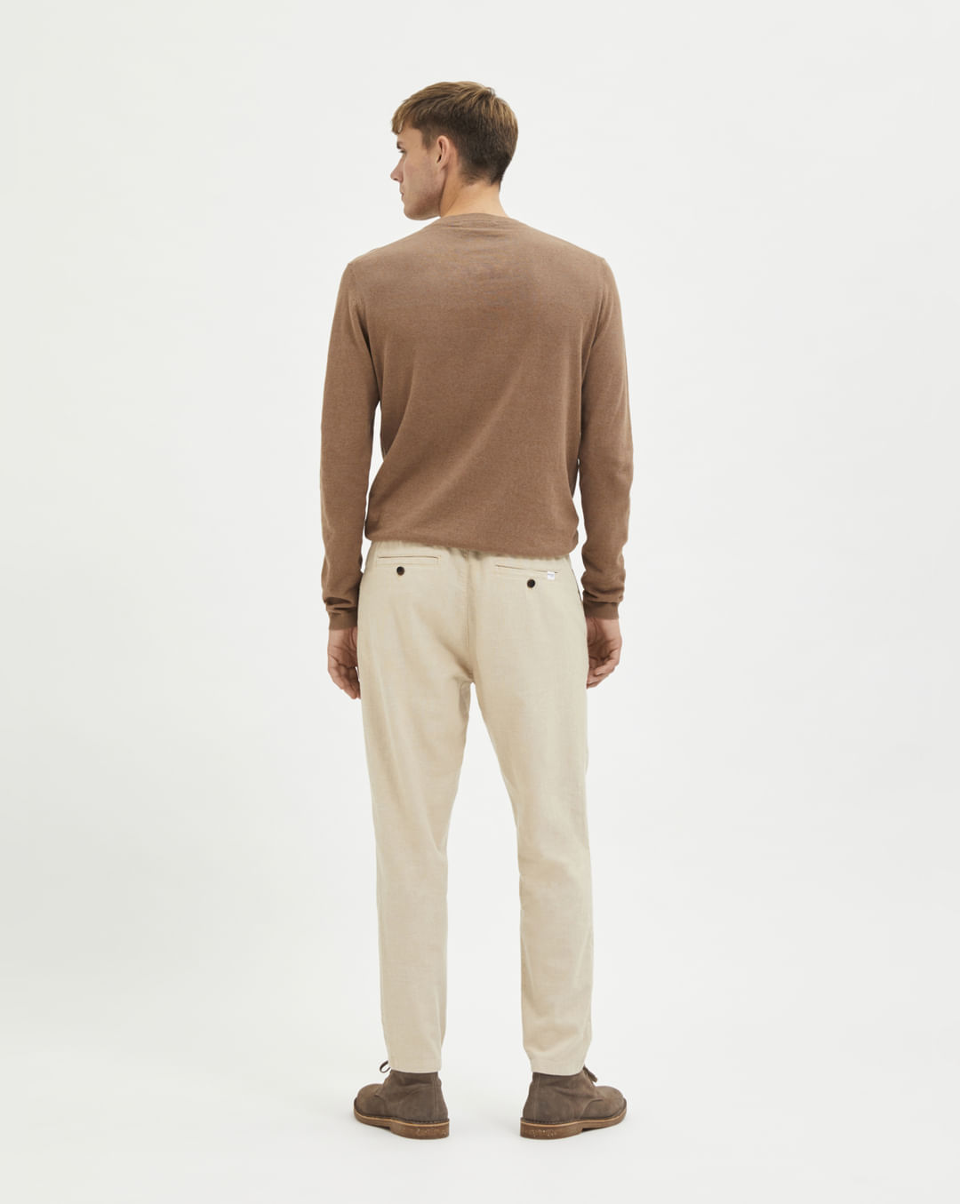 Buy Brown Mid RISE Linen Pants for Men Online at Selected Homme | 152912501