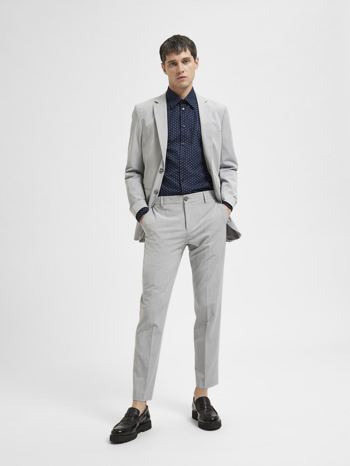 OMC Signature Men's Medium Grey Slim Fit Suit (2-Pieces) – OMC Formal