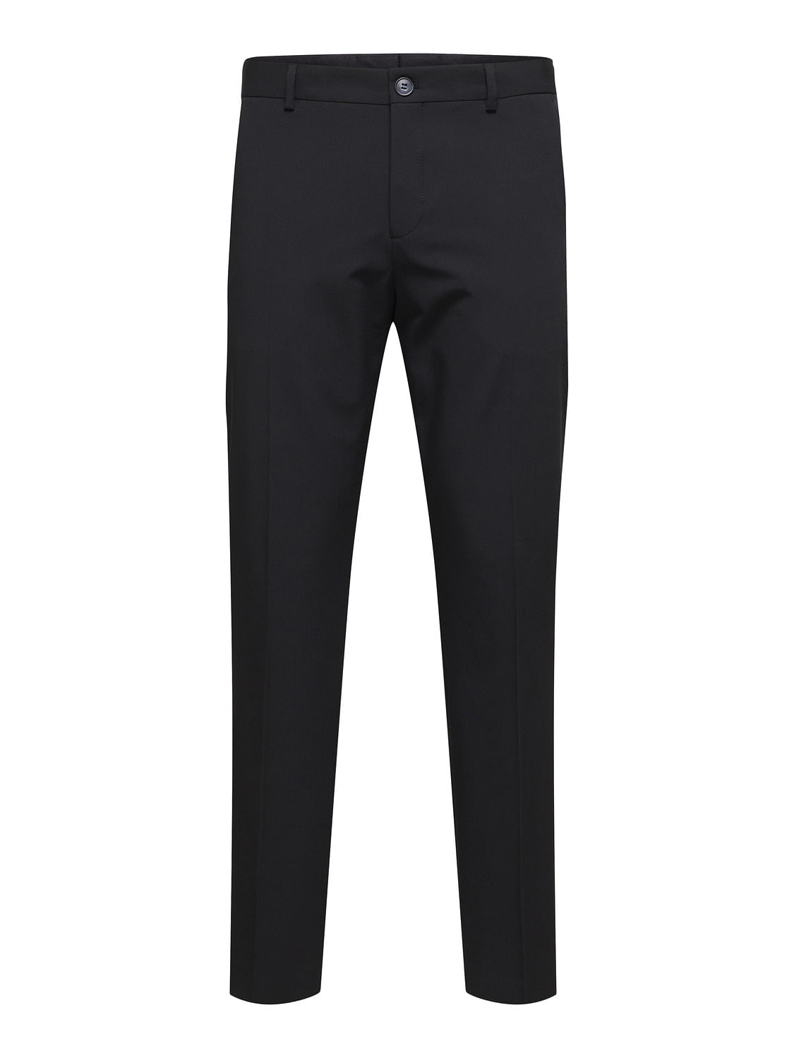 Buy Raymond Men Black Slim Fit Checks Polyester Blend Trouser | Raymond  Trouser online | Black