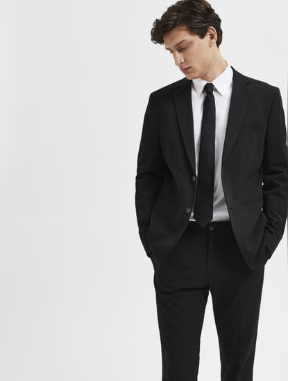 SELECTED Black Slim Fit Suit-Set Blazer