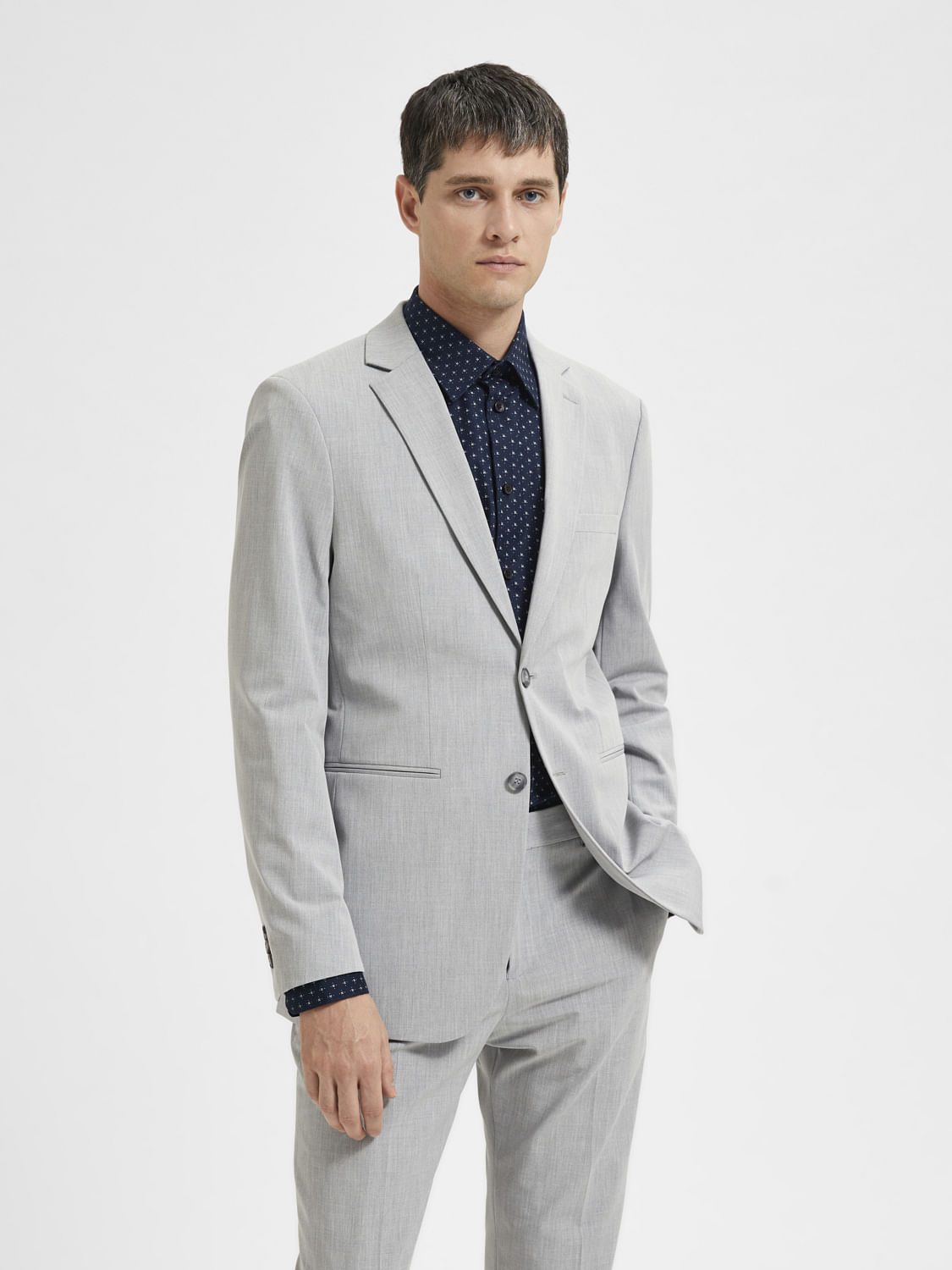 Slim Fit Linen Suit Pants - Light beige melange - Men | H&M US
