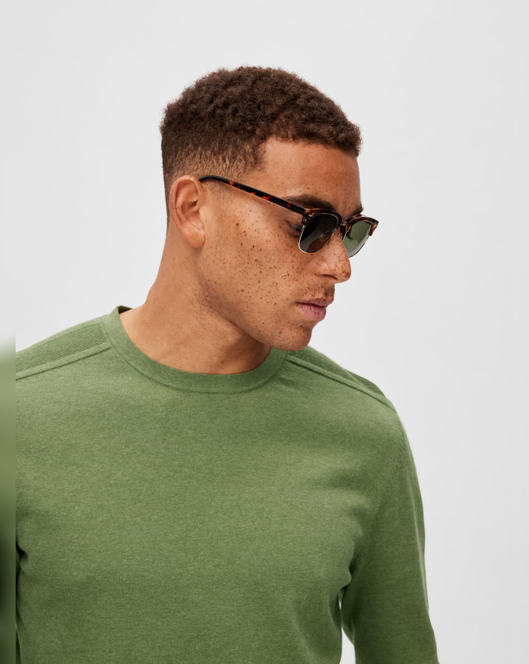 SELECTED HOMME Brown Rimless Sunglasses