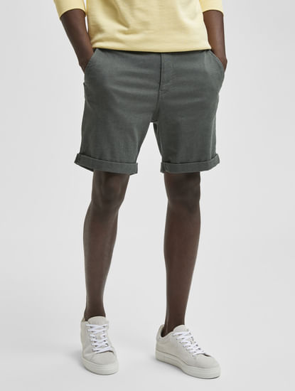 Greyish Green Chino Shorts