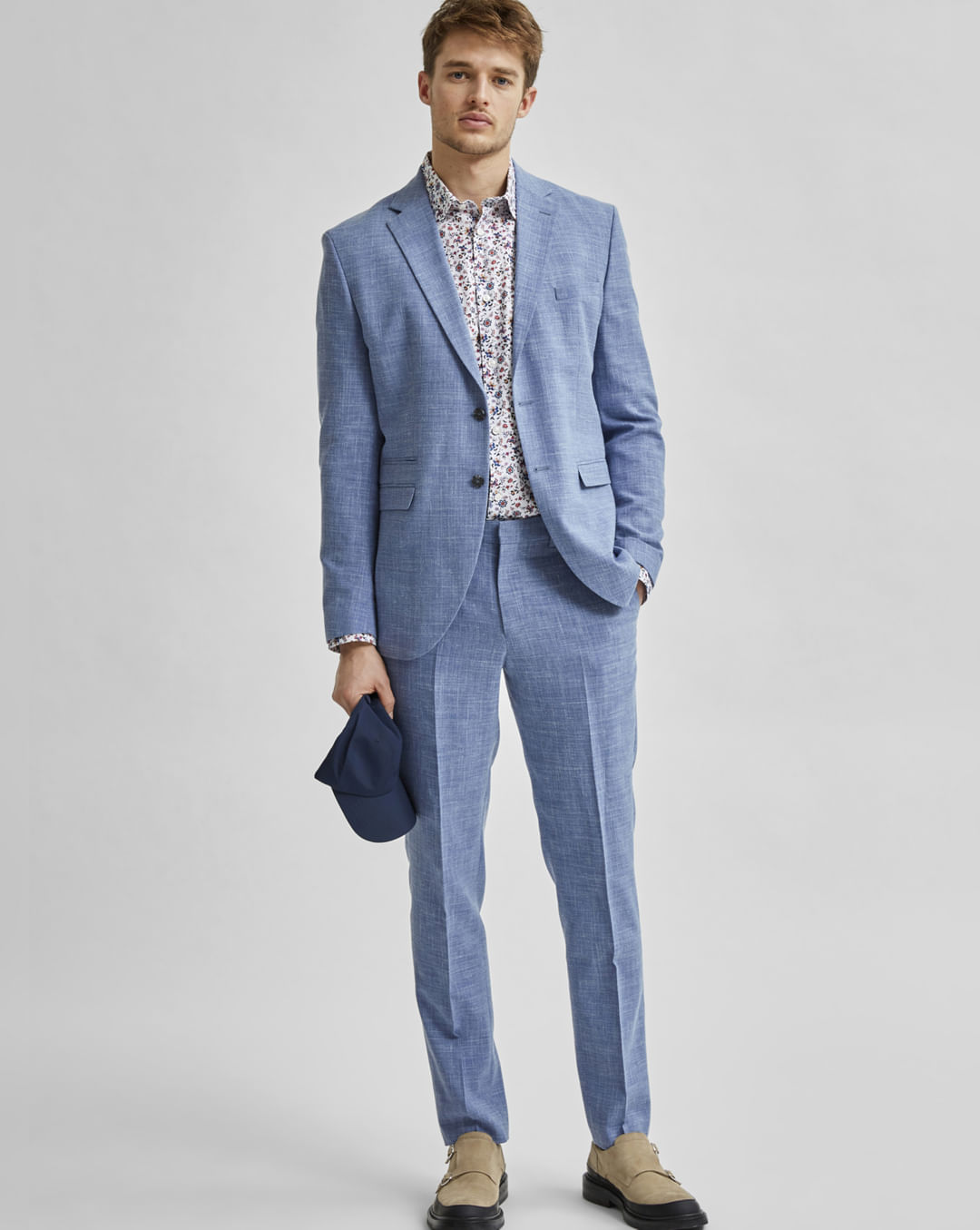 Buy Blue Slim Fit Suit Trousers for Men at SELECTED HOMME