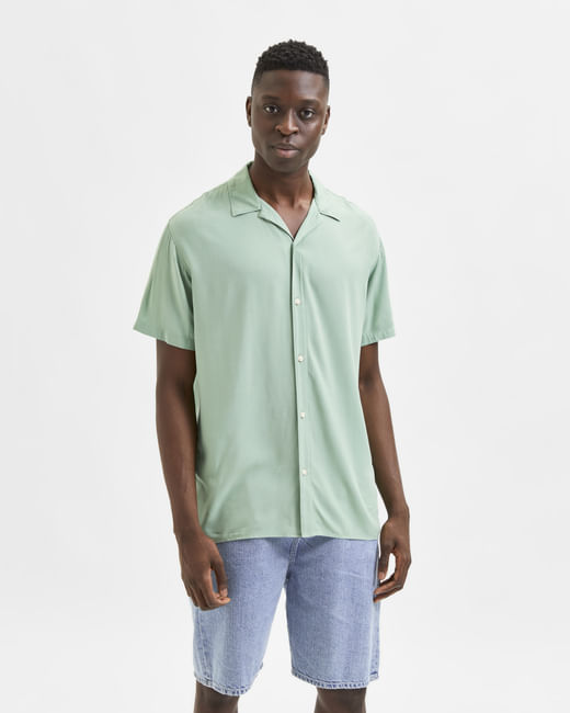 Light Green Half Sleeves Shirt