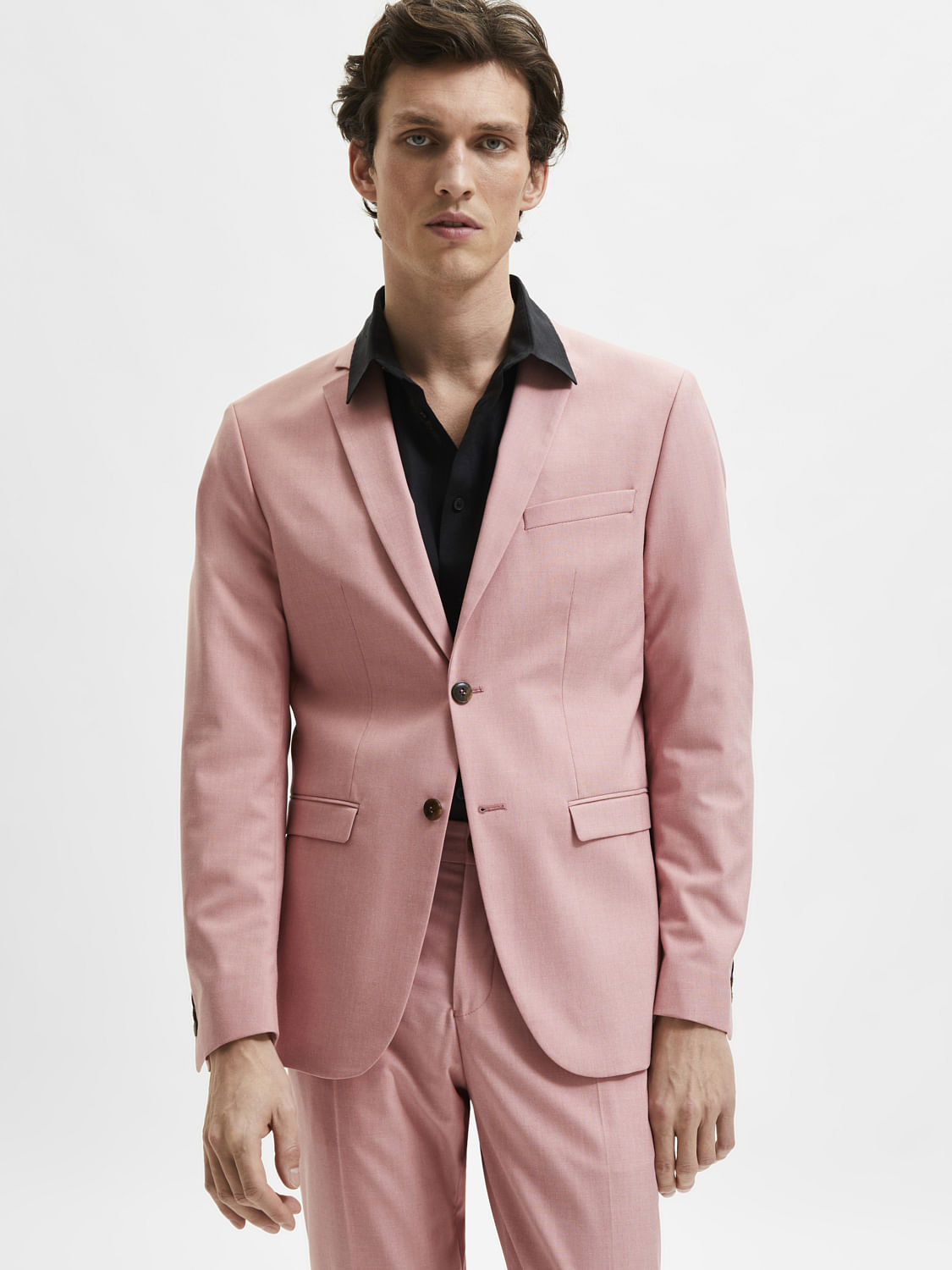 Wintage Men's Polyester Cotton and Evening 2 Pc Suit : Pink