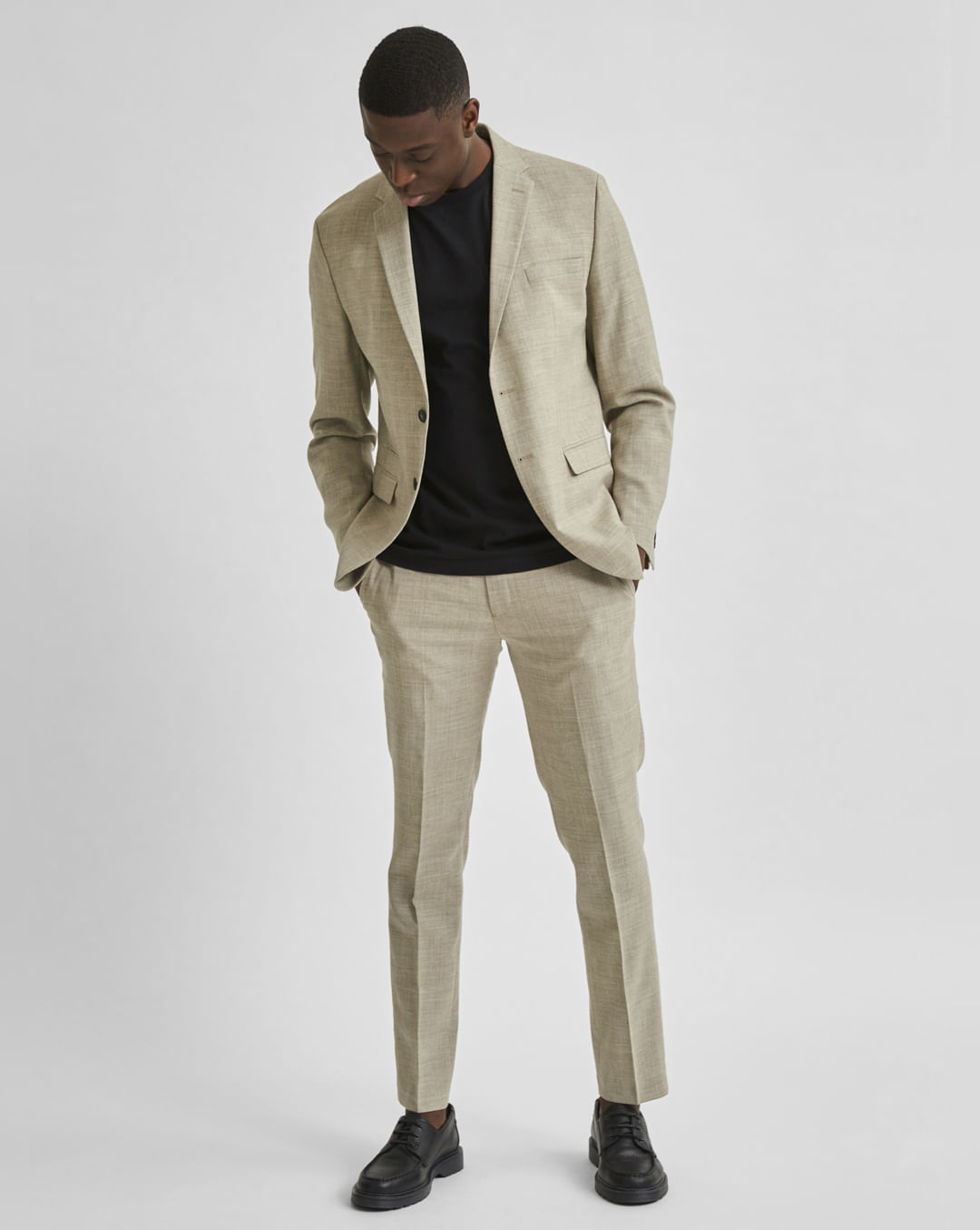 Buy Beige Slim Fit Suit Trousers for Men at SELECTED HOMME | 250869601