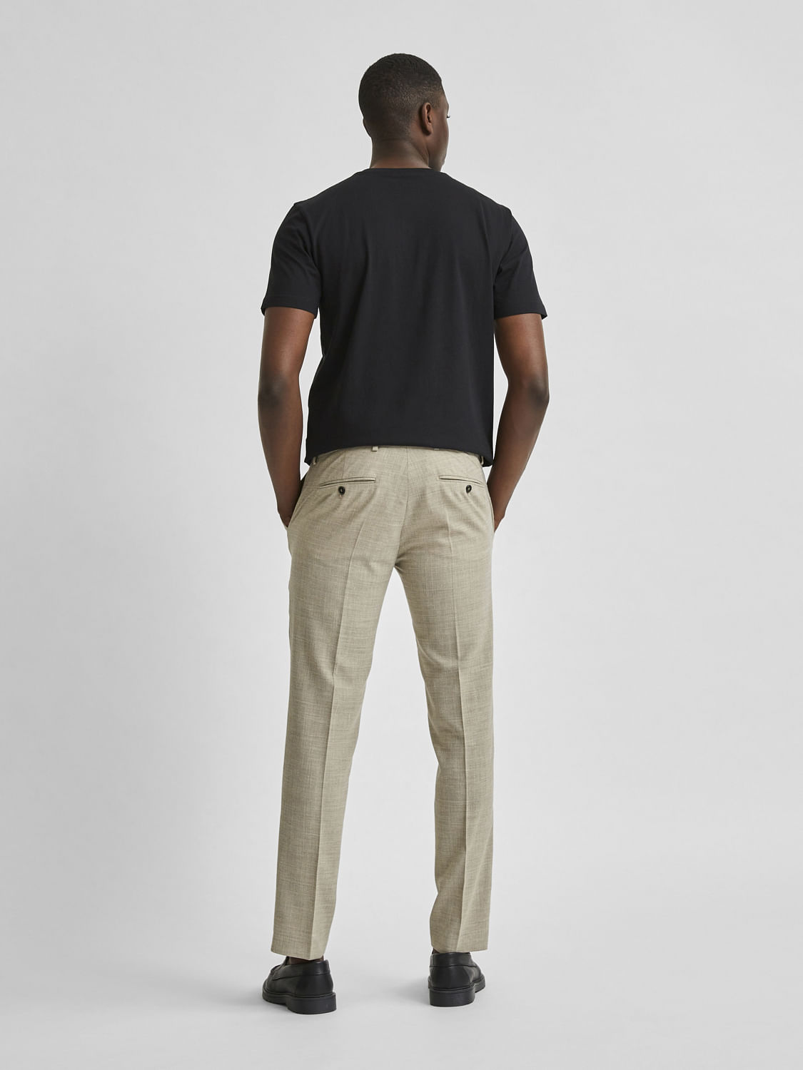 Buy Plaid&Plain Men's Stretch Dress Pants Slim Fit Skinny Suit Pants 7104  Black 27W28L at Amazon.in