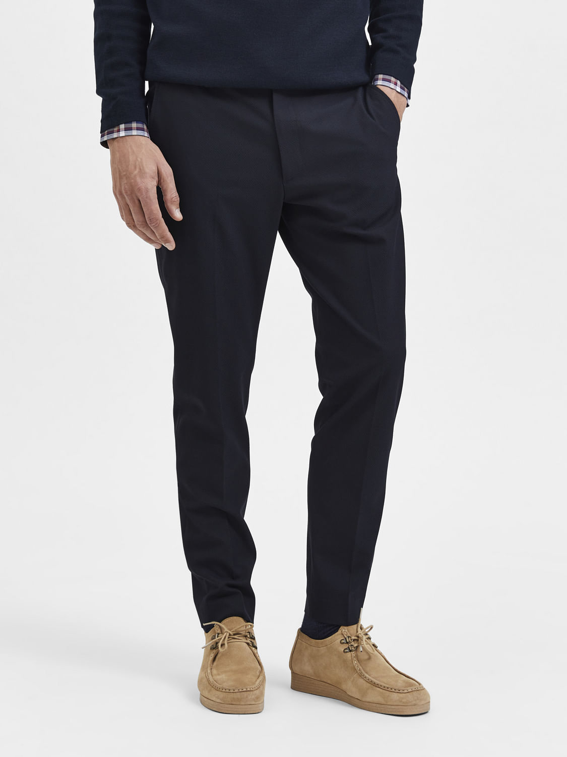 DRYDENT - Navy Check Suit Trousers – Ted Baker, United States
