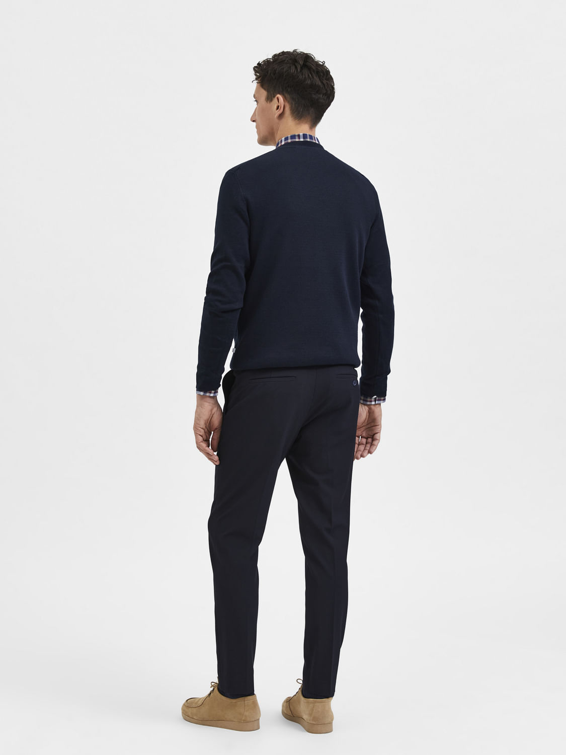 Muscle Fit Trousers in Navy  TAILORED ATHLETE  ROW