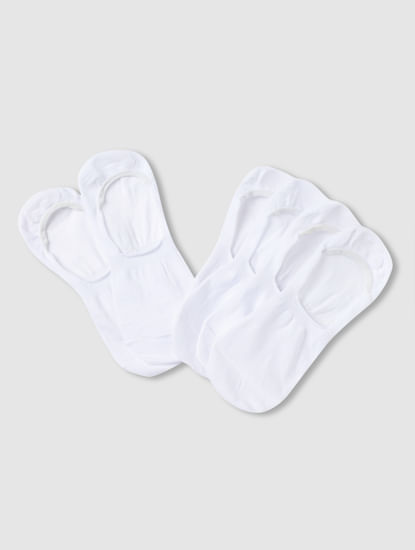 White Pack Of 3 No-Show Socks