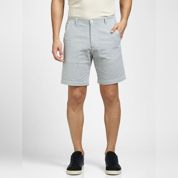 BESTSELLER CLOTHING Blue Mid Rise Striped Chinos