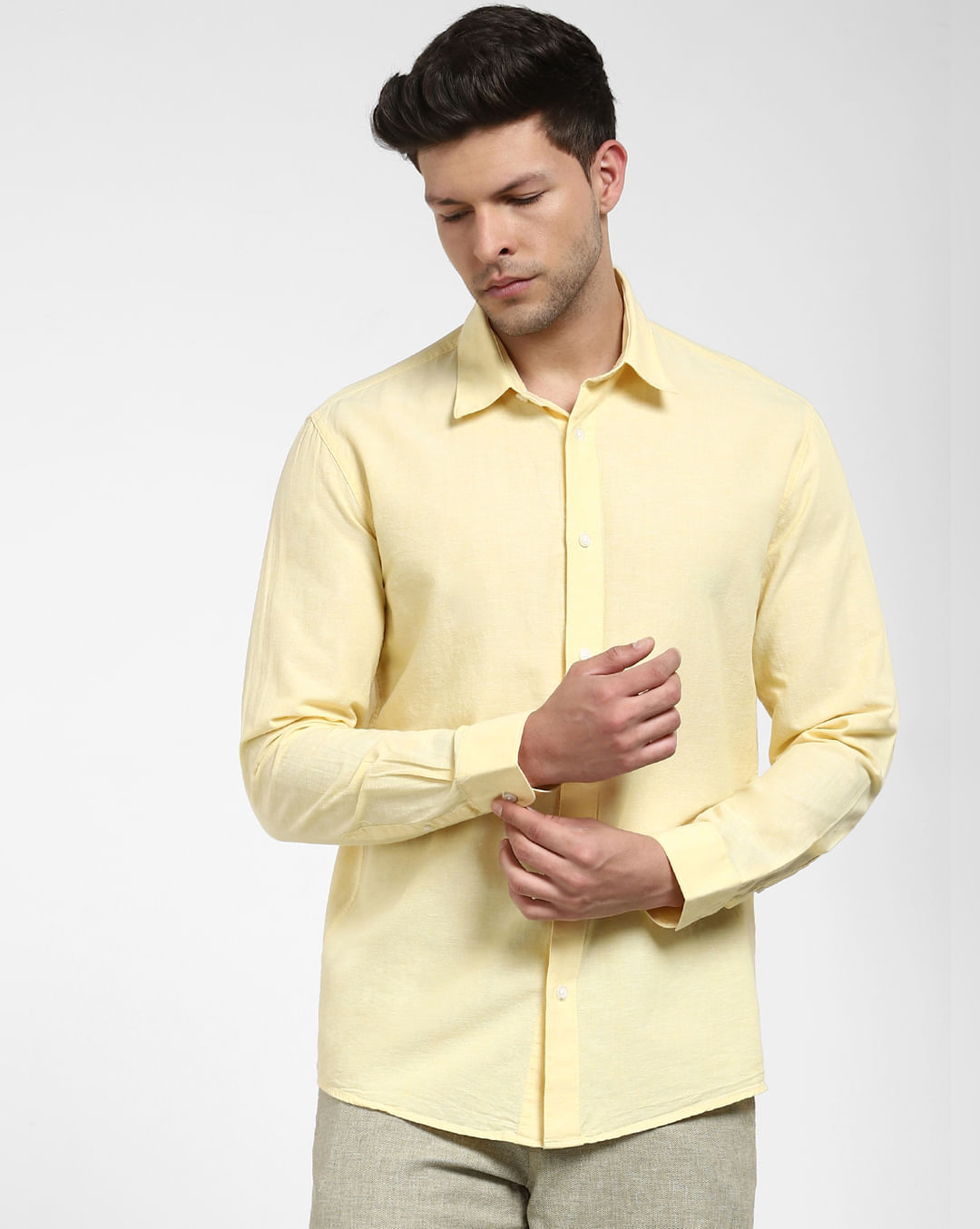 Buy Yellow Full Sleeves Shirt for Men at Selected Homme