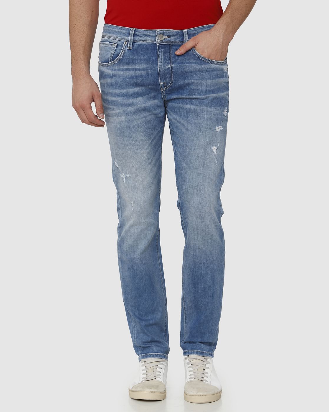 light blue slim fit jeans