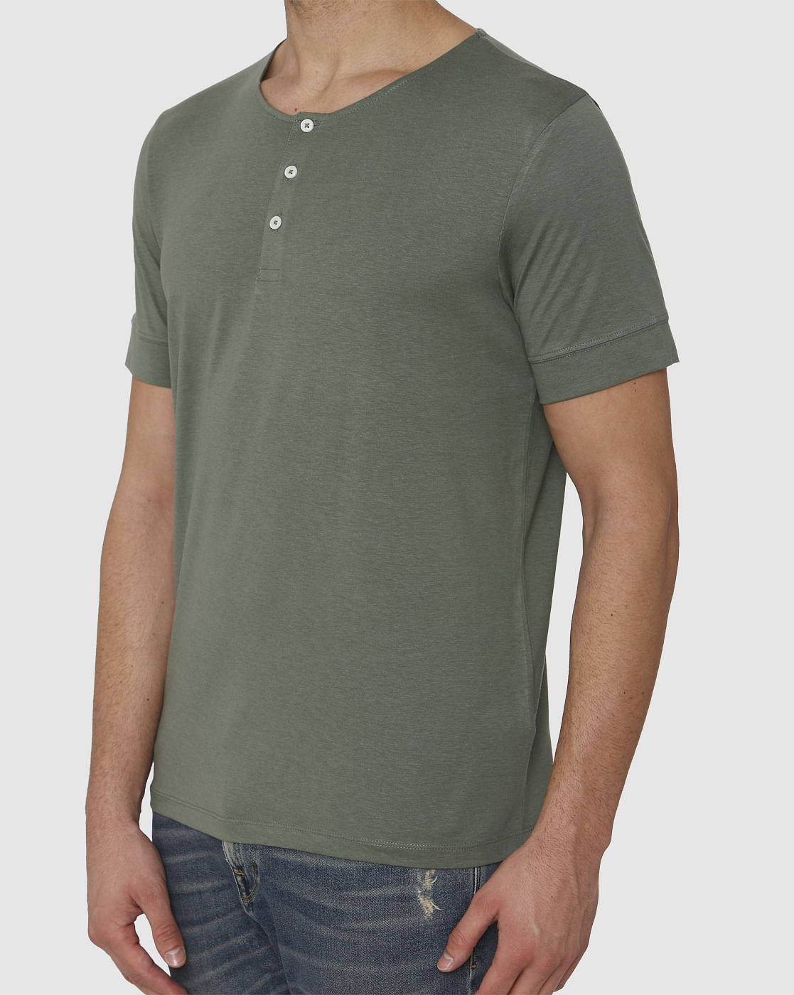 henley neck t shirt