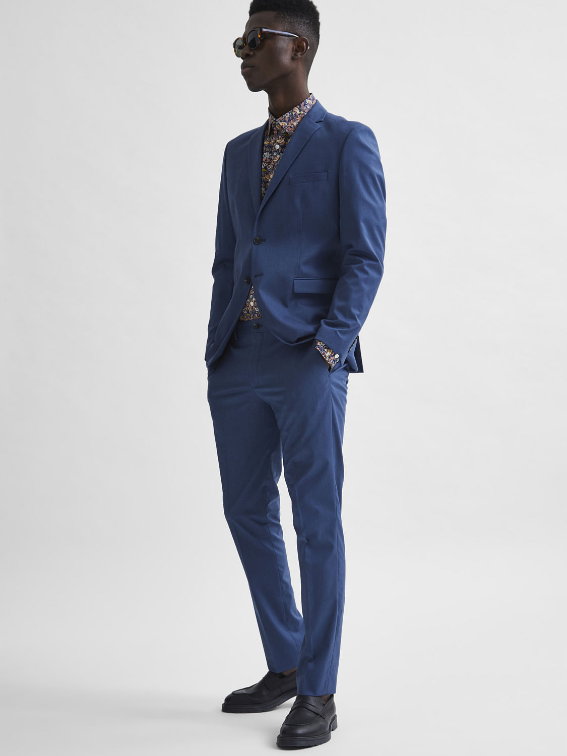 Buy AD  AV Men Blue Solid Synthetic Single Formal Trousers Online at Best  Prices in India  JioMart