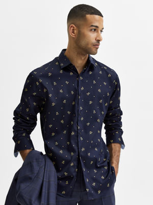 Buy Blue Shirts for Men, Blue Printed Shirt: SELECTED HOMME