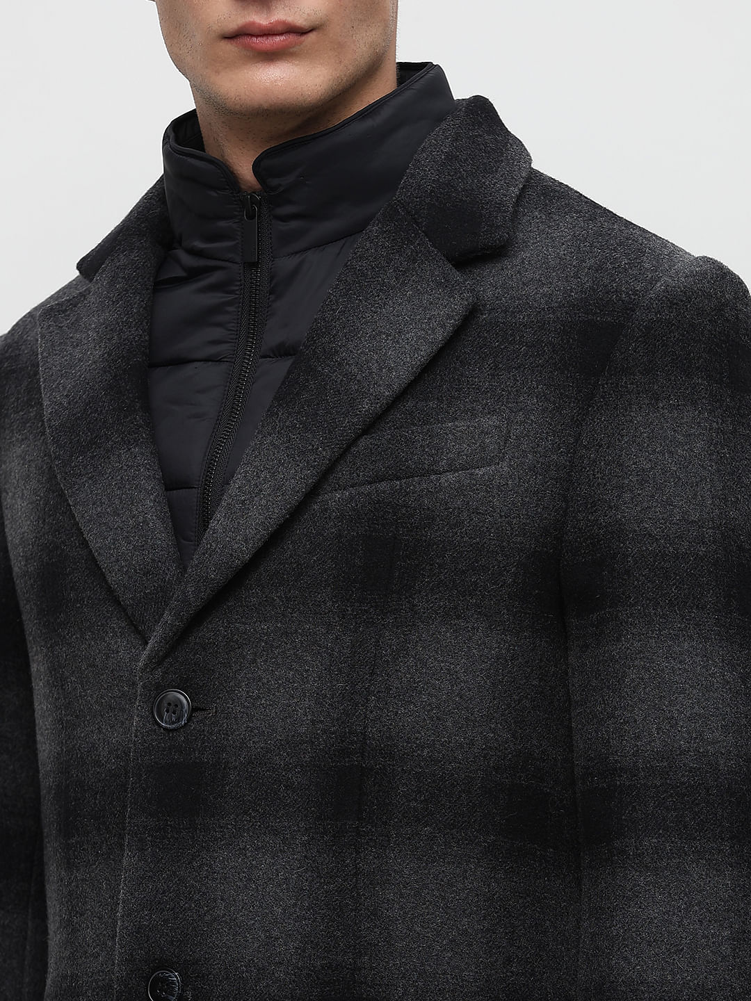 Dark cheap wool coat