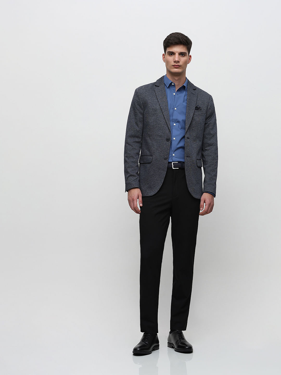 Classic Men's Kendal Trousers, Tailored Fit, Black Twill | Simon Jersey