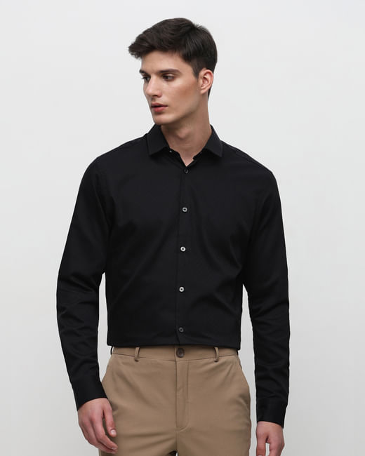 Black Formal Cotton Shirt