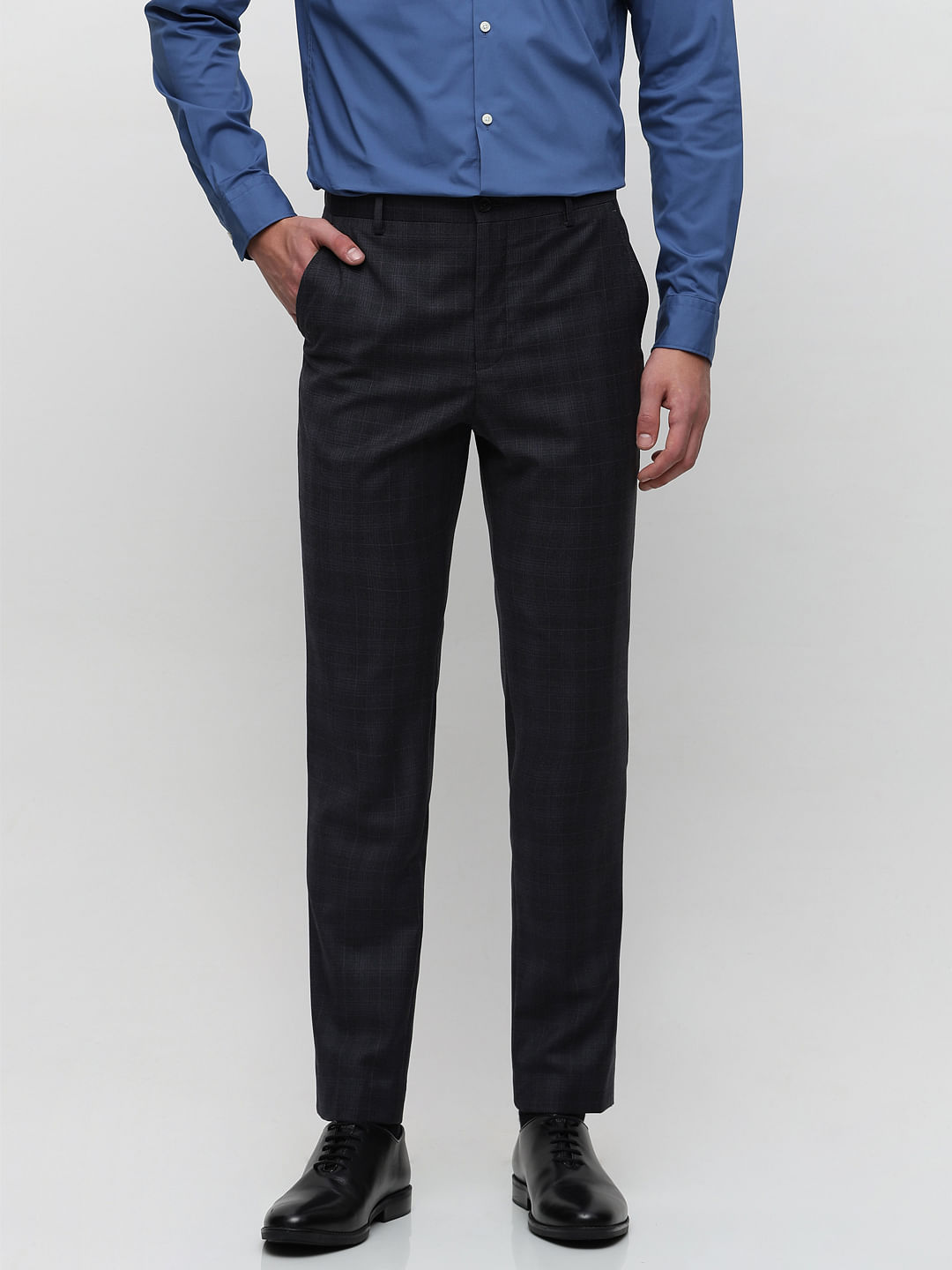 Buy Dark Blue Trousers & Pants for Men by INDEPENDENCE Online | Ajio.com