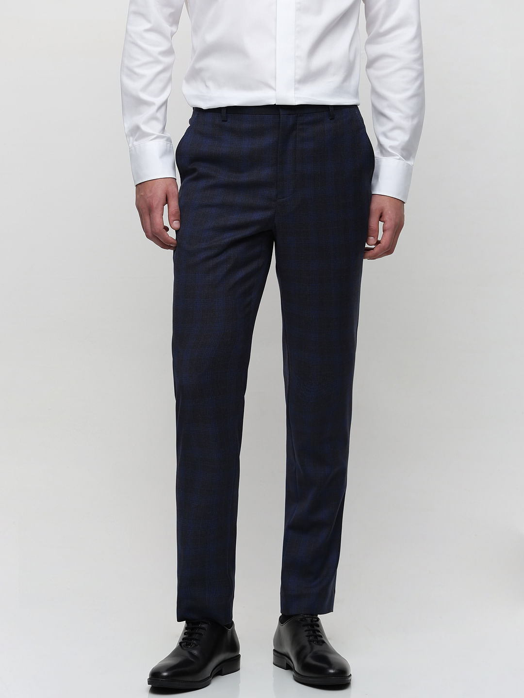 CHECKED SUIT TROUSERS | Brown | SELECTED HOMME®