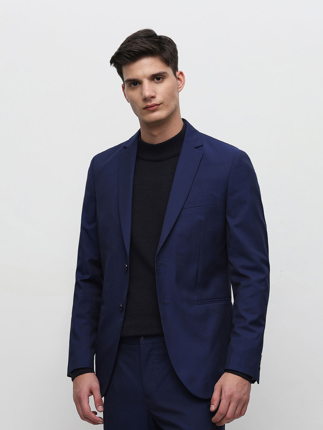 Dark Blue Slim Fit Mens Wedding Suit With Stripe Design Customizable Blue  Tuxedo Groom And Prom Suit Jacket And Pants From Dressvip, $85.43 |  DHgate.Com
