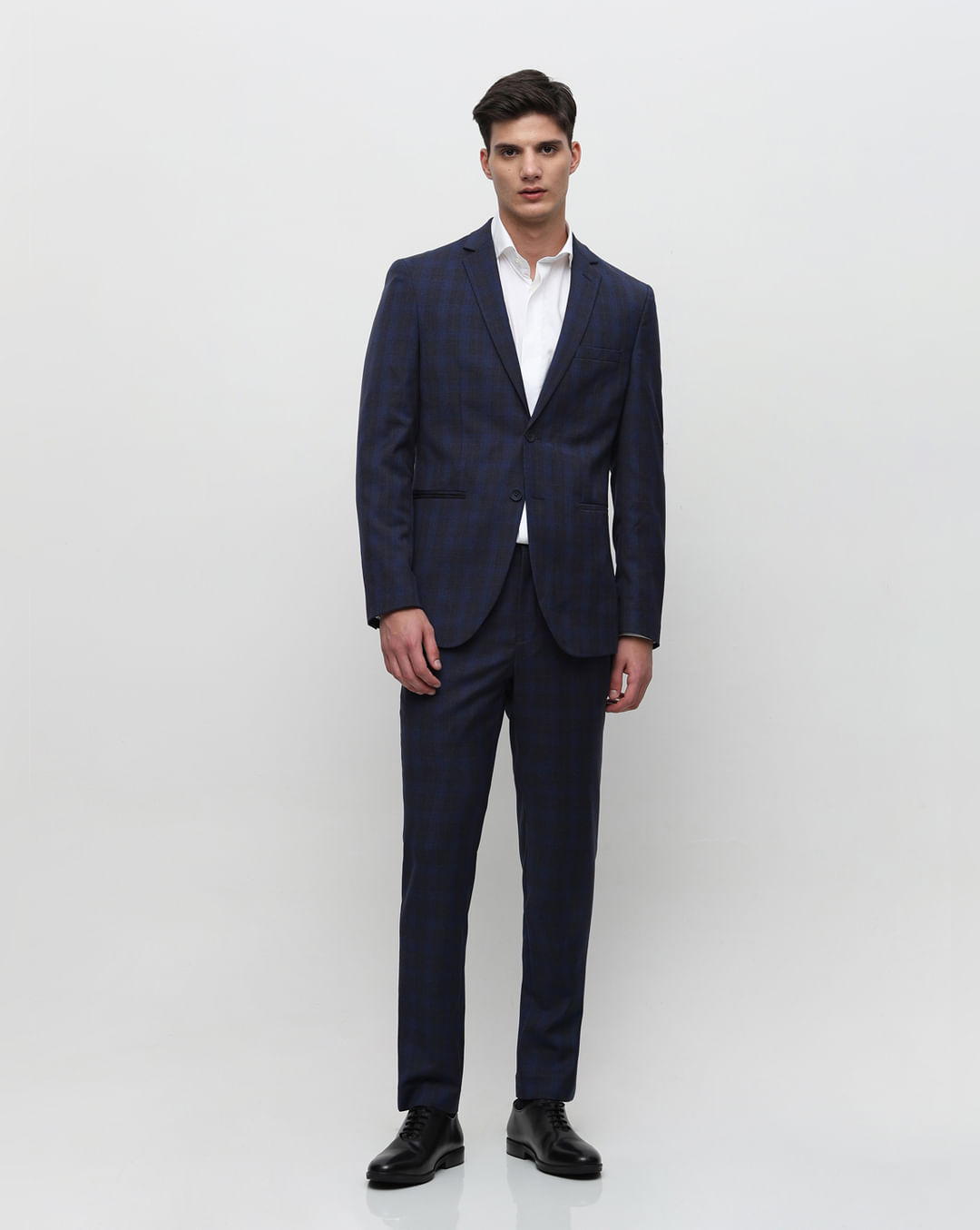 Buy Blue Check Suit-Set Blazer for Men Online at SELECTED HOMME | 296724401