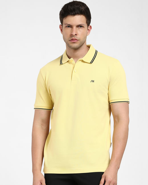 Yellow Organic Cotton Polo T-shirt