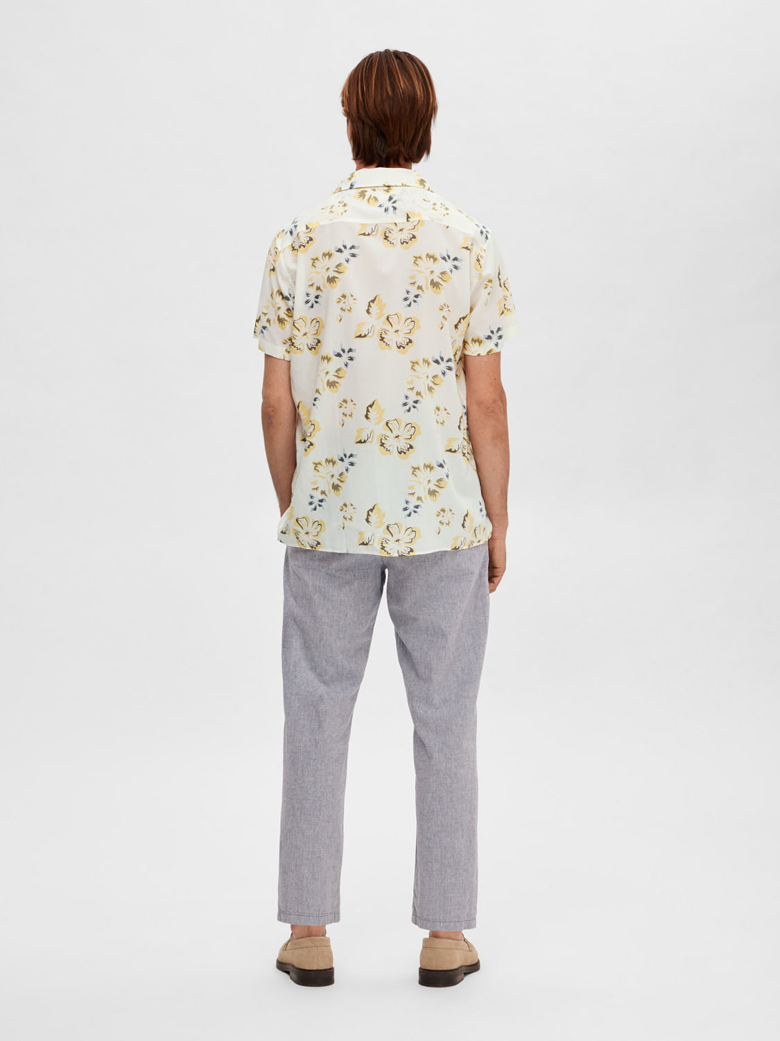 Buy Off-White Floral Short Sleeves Shirt for Men Online at