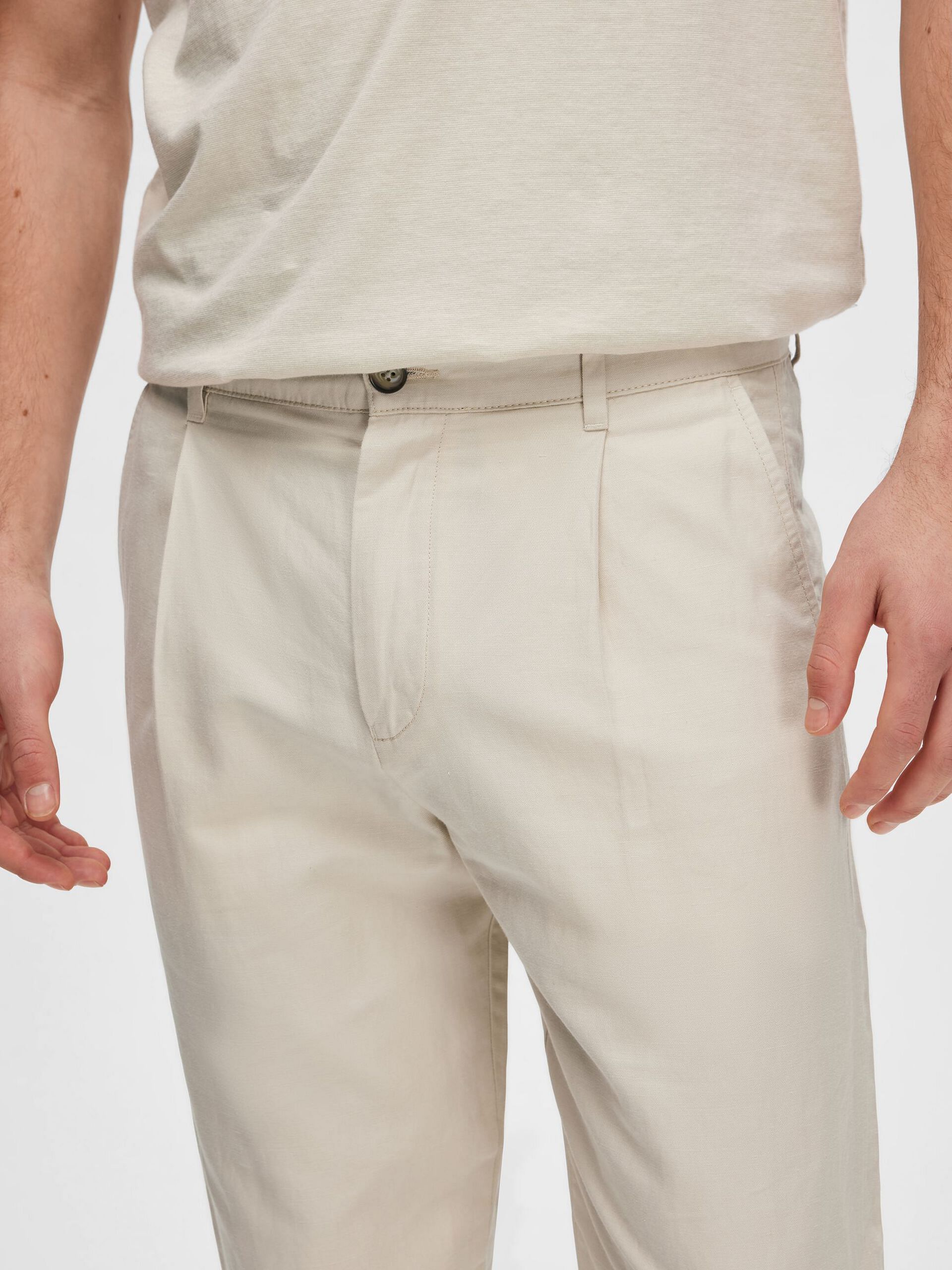 Pleated Linen Pants - Handred