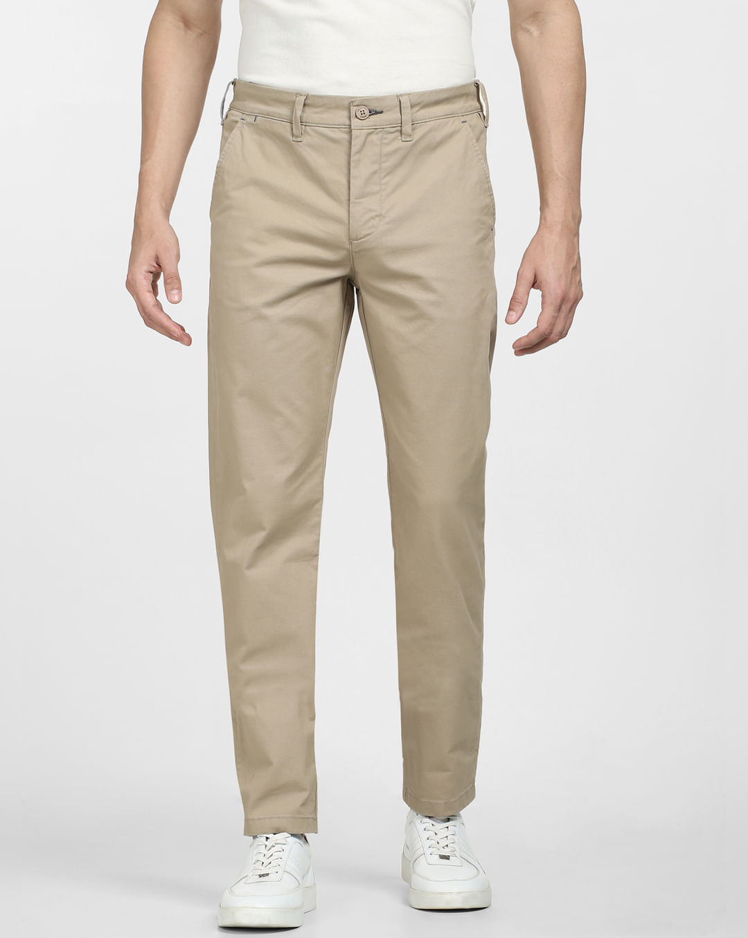 Buy Beige Mid Rise Slim Fit Pants for Men Online at SELECTED HOMME ...