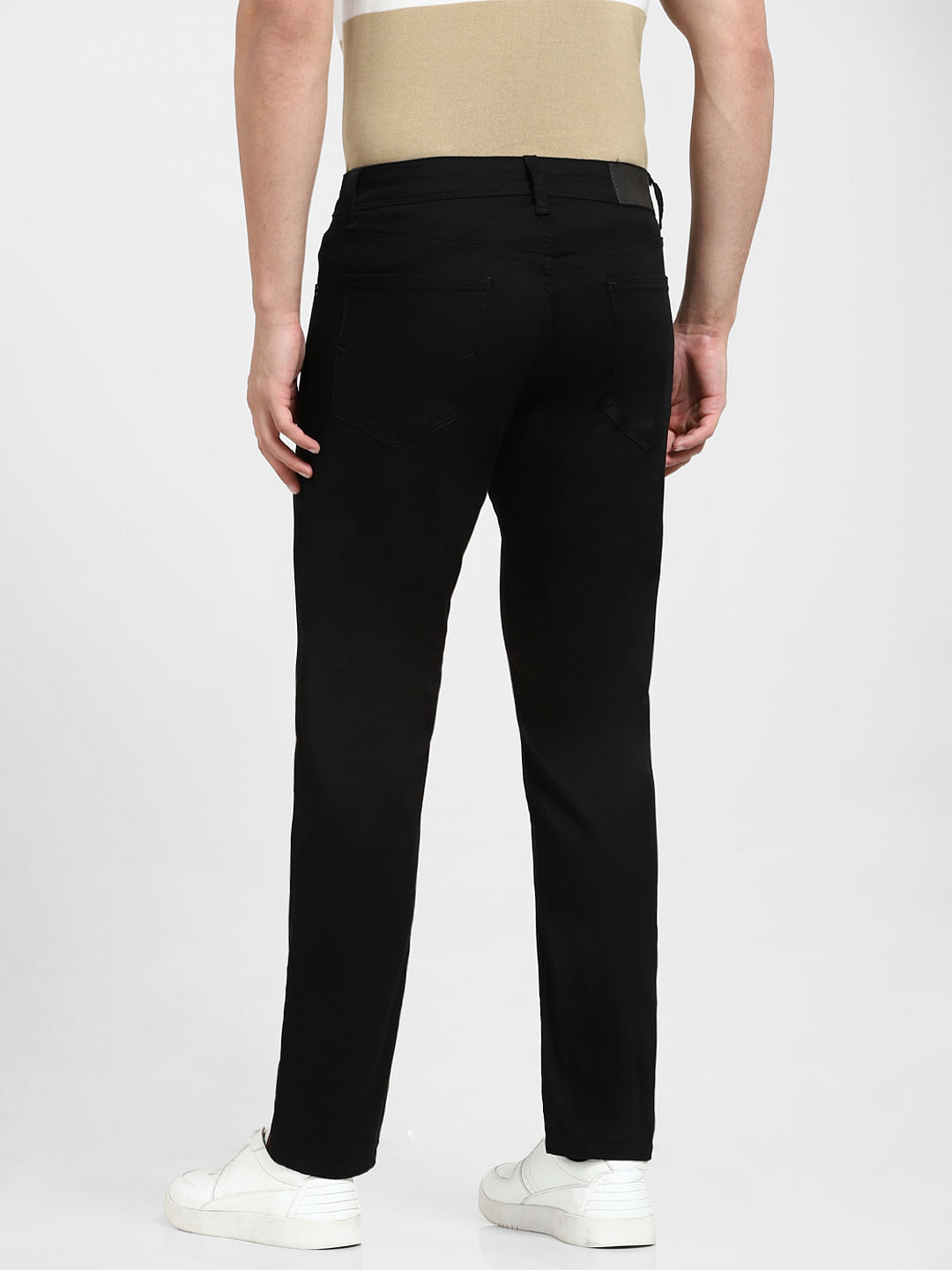 Buy Men Black Mid Slim Fit Jeans Online - 777616 | Louis Philippe