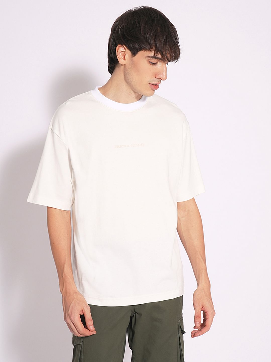 Buy White T Shirts for Men Online at SELECTED HOMME