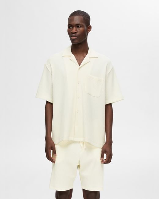 Off-White Cuban Collar Co-ord Set Shirt