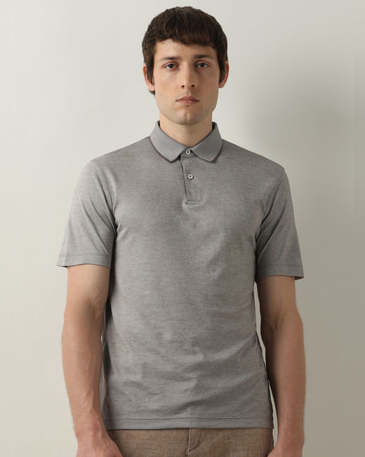 Grey Coolmax Polo T-shirt