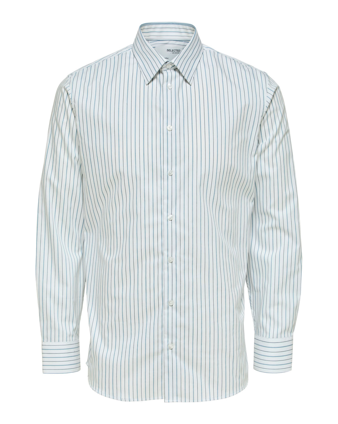 Buy White Striped Full Sleeves Shirt for Men