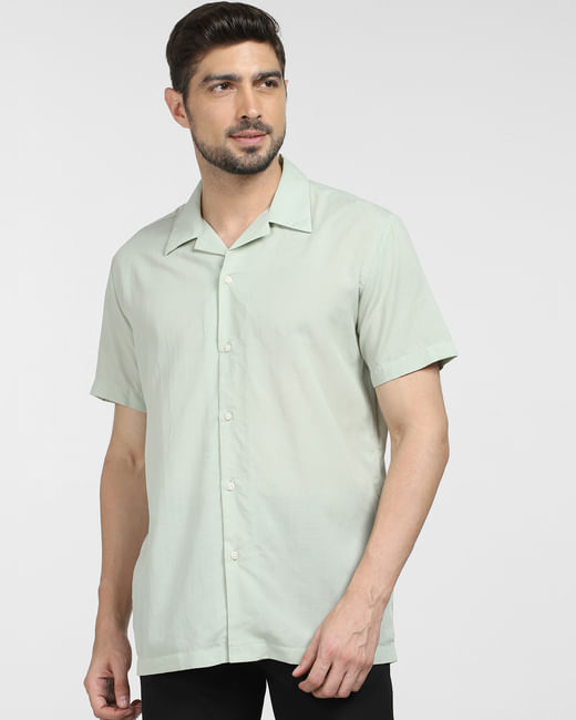 Buy Green Short Sleeves Shirt for Men Online at SELECTED HOMME |147636202