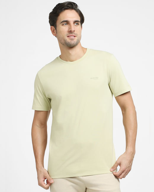 Green Organic Cotton Crew Neck T-shirt