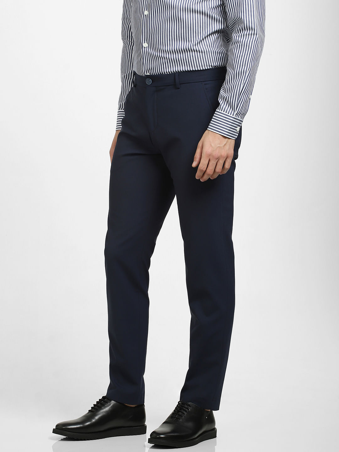 Blackberrys Navy Blue Checked Slim Fit Formal Trouser for men price  Best  buy price in India August 2023 detail  trends  PriceHunt
